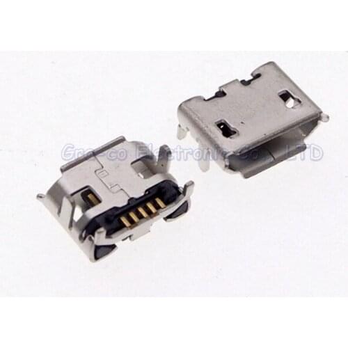 50pcs Big Horn Micro 5P USB Jack V8 port charging port For ZTE HTC HUAWEI C8500 small chili Q1 etc