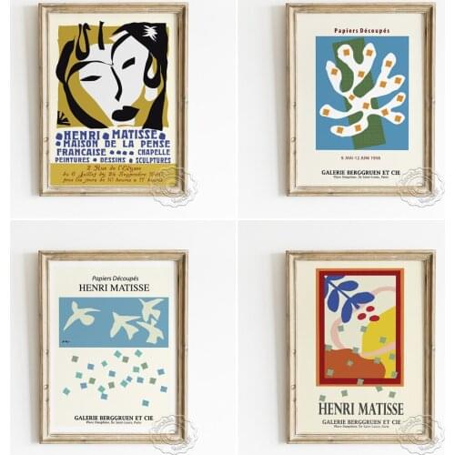 Henri Matisse Exhibition Abstract Museum Poster, Maison De La Pensee Lithograph Art Prints, Minimalism Wall Decorative Painting