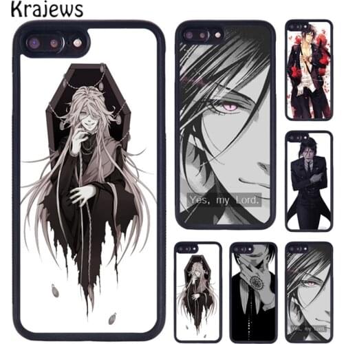 Krajews Kuroshitsuji Sebastian Michaelis Phone Case For iPhone 5 6S 7 8 Plus 11 12 Pro X XR XS Max Samsung Galaxy S7 S8 S9 S10