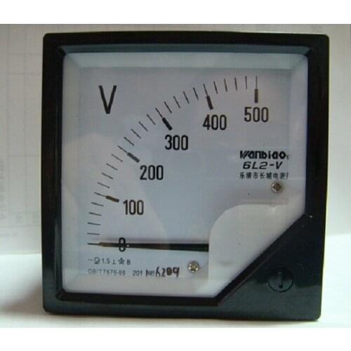 Free shipping 6L2 series 0-500V AC Voltmeter generator voltmeter 80x80mm suit for all the generator