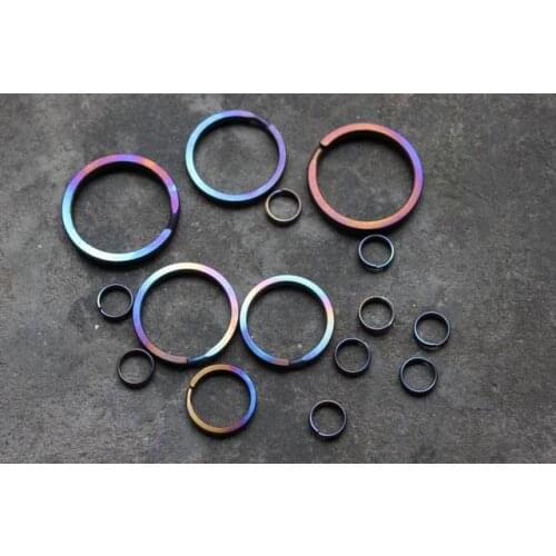 Rainbow Color Titanium Alloy EDC Ultra Light Key Hanging Key Ring Diy Accessories Key Chain Clip Keychain Multi Tools