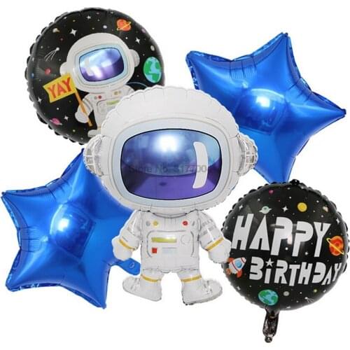 DHL 100set Alien Cartoon Spaceman Aluminum Balloons Childrens Festival Party Decoration Balloons Cfraft Toy