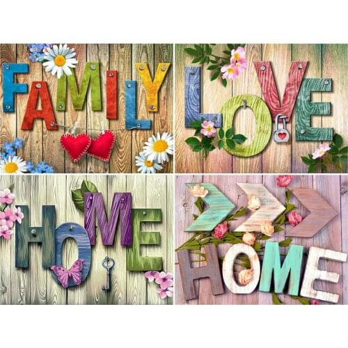 Diy 5d Full Diamond Painting Embroidery Square Round Diamond Text "love" Mosaic Furniture Decoration Hobby Gift