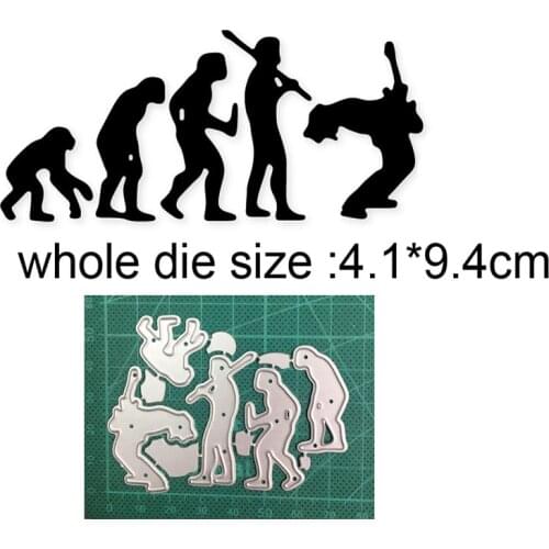 Evolution Playing Guitar Metal Cutting Dies Stencils for DIY Scrapbooking dies Paper Craft Embossing Die Cut Craft Dies New 2021
