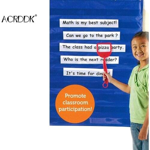 School Teaching Tools Standard Pocket Chart Education Learning for Home Kids Students Scheduling Classroom Use