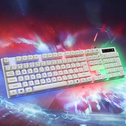 K6 RGB Gaming Mechanical Keyboard 104 Keys USB Wired LED Backlight Portable Keyboards For PC Computer Gamer