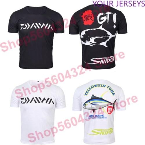 1PC Daiwa XS-5XL Summer Men Fishing T-shirt Short Sleeve Fishing Shirt Breathable Arm Sleeves Fishing Clothing Drop Shipping
