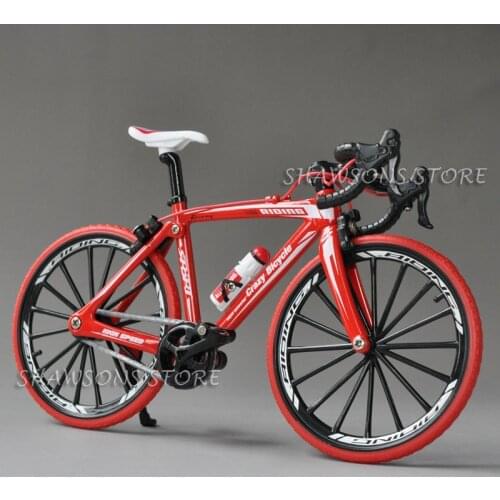 1:10 Scale Diecast Metal Bicycle Model Toys Racing Cycle Cross Road Bike Miniature Replica Collection