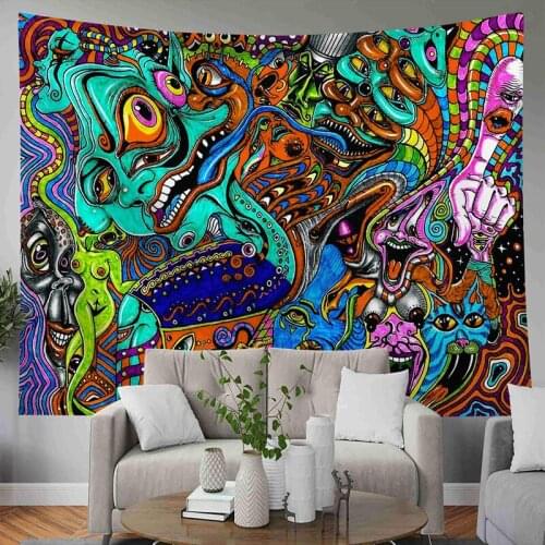 Mandala Wall Hanging Psychedelic Tapestry Yoga Throw Sun Beach Carpet Hippie Home Wall Boho Decor Tapestry Wall Decor