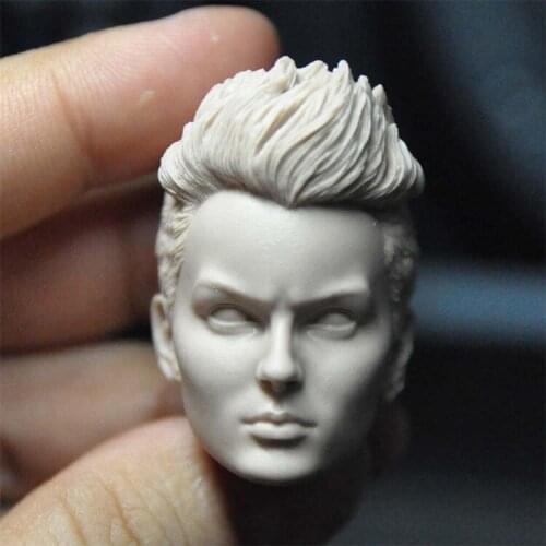 Unpainted 1/6 Scale Captain Cool Girl Head Sculpt Model For 12'' Action Figure Dolls Painting Exercise No.408