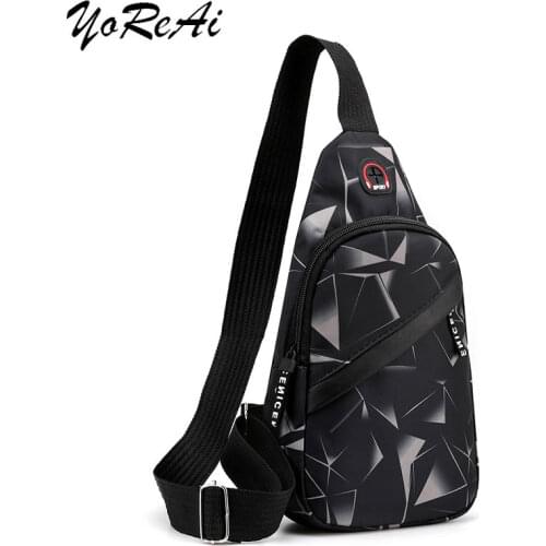 YoReAi Male Women Nylon Waist Packs Sling Bag Crossbody Outdoor Sport Cycling Shoulder Chest Daily Picnic Canvas Messenger Pack