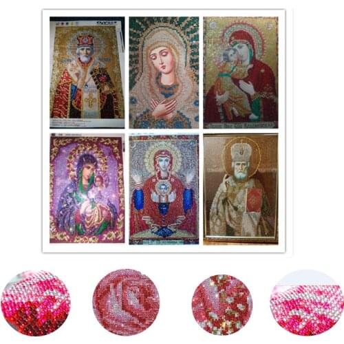 2021 New hot glass Diamond Painting DIY Diamond Embroidery Home Decor painting Mosaic Religious Character for christmas Gift zx