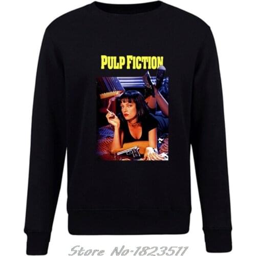 New Autumn Winter Fashion Pulp Fiction , Poster , 1994 , Quentin Tarantino Sweatshirt Men pullover Fleece Hoodie Jacket Tops