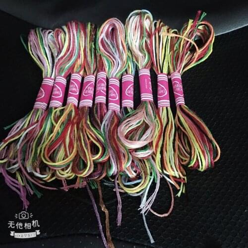 Oneroom Colors 8Pcs/lot 7.5m length Similar DMC Threads Cross Stitch Cotton Embroidery Threads For DIY Sewing Tools Accessories