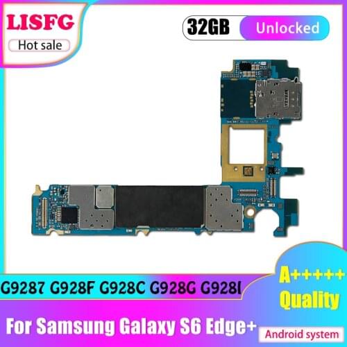 Original Unlocked For Samsung Galaxy S6 Edge Plus G9287 G928F G928C G928G G928I Motherboard Logic Main board With Android System