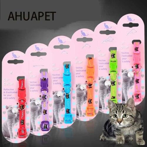 Kitten Collar For Cats Collar With Bell Cat Necklace Perro Pequeno Adjustable Clip Buckle Nylon High Quality Teddy Pet Products