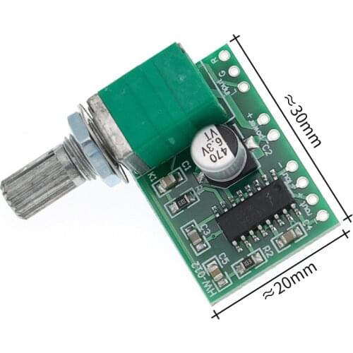PAM8403 mini 5V digital amplifier board with switch potentiometer can be USB powered