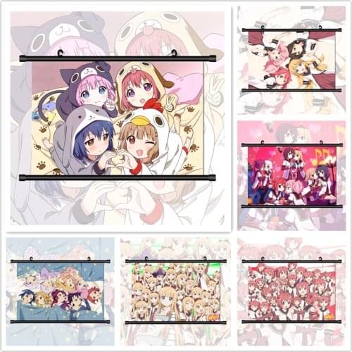 Yuru Yuri Akari Kyouko Yui Chinatsu Anime Manga HD Print Wall Poster Scroll
