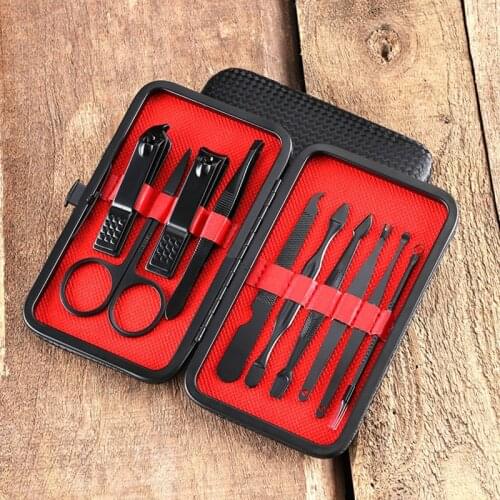 Professional Manicure Set Stainless Steel Nail Clipper Tools with Travel Leather Case for Women and Men Elegant PR Sale