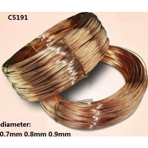 0.7mm 0.8mm 0.9mm C5191 phosphor copper wire phosphor bronze line phosphorous bronze filament phosphorized copper spring wire