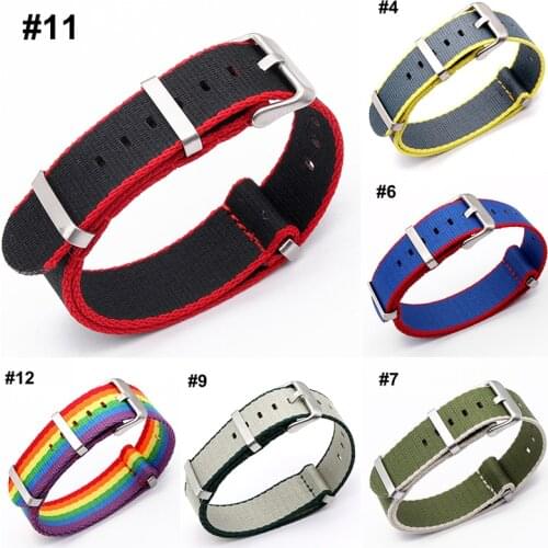 Premium Quality Watch Band 22mm Nylon Nato Strap for Military Striped Replacement Watch Mens and Womens Universal Wristband