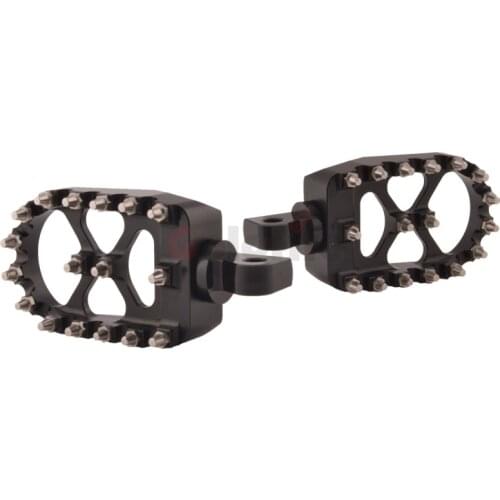 Wide Fat Rotating Footpeg Footrest Pedal Fits For HD Dyna Fatboy Chopper Bobber