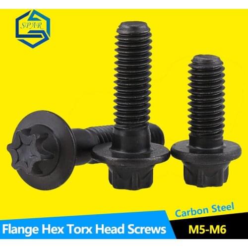 Torx Hexagon Head Screws Flange Head Bolts Hex Screw Assortment Torx-Head Screw Flange Head Torx Hexagon Carbon Steel Custmize