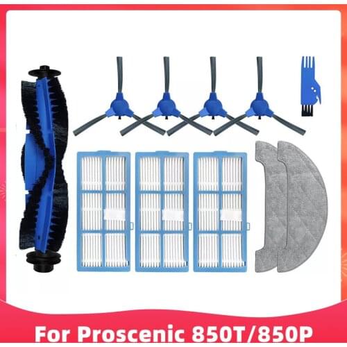 Hepa Filter Main Side Brush Mop Cloth Rag Replacement Accessories For Proscenic 850T / 850P Robotic Vacuum Cleaner Spare Parts