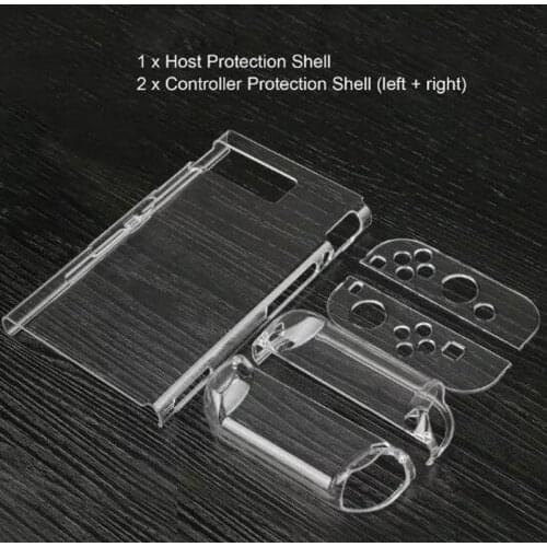 Protective Crystal Case for Nintendo Switch Console JoyCon Controller Crystal Transparent Full Body Prote Clear PC Hard Case