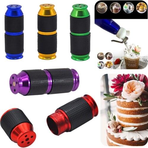 1pcs Lightweight Aluminum Alloy Cream Whipper Whipped Cream Dispenser Cracker Opener Cream Chargers For Noz Nos N20 Canisters