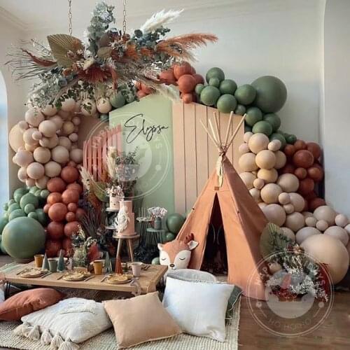 10/12inch DIY Retro Pink Apricot Balloons Wreath Decoration Pink Balloon Wedding Birthday Baby Shower Festival Party Decor Balon