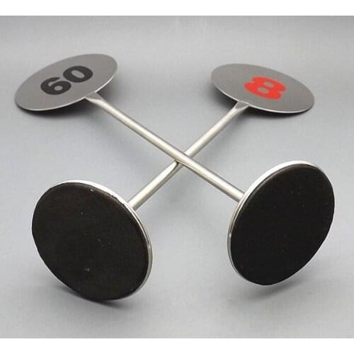 20pcs Stainless Steel Table Number Stand Desktop Countertop Metal Number Signage Restaurant Table Sign Standing
