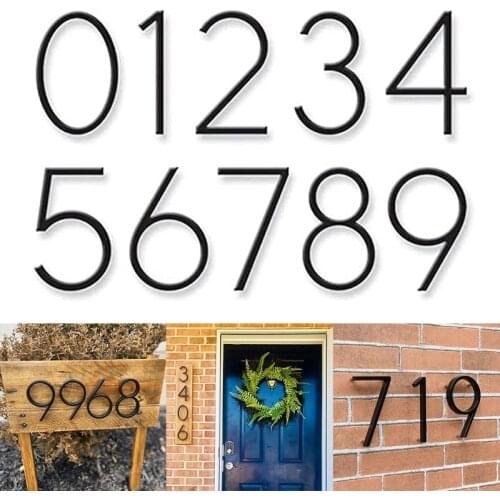 5 inch Zinc Alloy Floating House Number Up-scale Modern Look Address Number Bright House Numbers 911 Visibility Signage