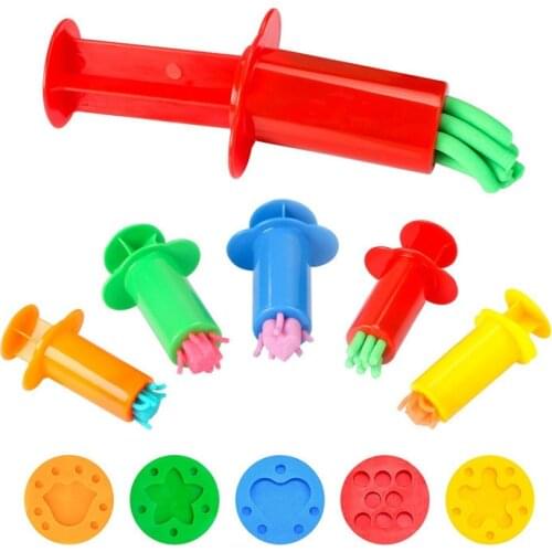 5Pcs Plasticine Mold Modeling Clay Toys Creative DIY Random Color Play Dough Set Tools for Kids Children Early Education Toy