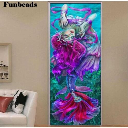 5D DIY Diamond Painting Mermaid Embroidery Cross stitch Full Square Diamonds Icon Home Decor Mosaic Puppet FF3877