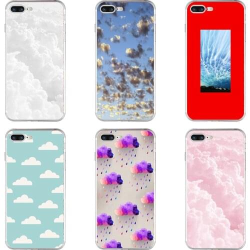90H clouds on blue sky Soft TPU Silicone Cover Case For Apple iPhone 6 6s 7 8 plus Case