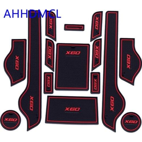 Car Anti-Dirty Pad Door Groove Gate Slot Cup Armrest Storage Pad Anti-Slip Mat For LIFAN X60 2011 2012 2013 2014 2015
