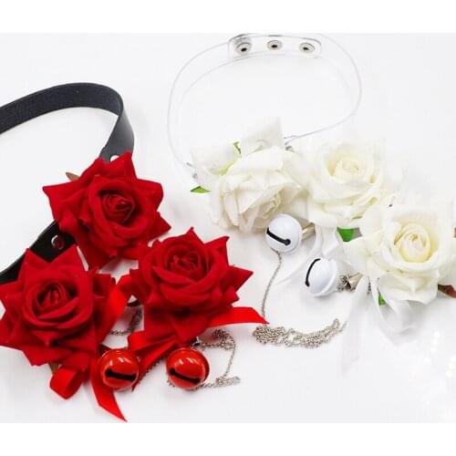 BDSM Bondage Erotic Slave Rose Collar Nipple Clamps Leather Necklace Fetishs Adult Game Role Play Product Sex Toys For Couples