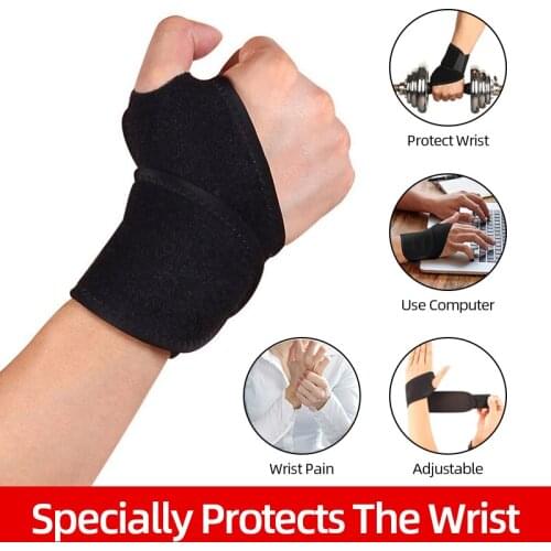Wrist Band Brace Support Carpal Tunnel Use for Tenosynovitis Arthritis Tendonitis Pain Relief Compression Wrist Support