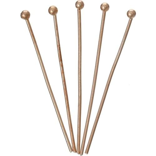 DoreenBeads Copper Ball Head Pins Rose golden 3cm(1 1/8") long, 0.7mm ( gauge), 30 PCs Hot new