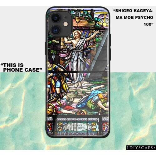 Jesus Christ Stained Glass Tempered Glass Soft Silicone Phone Case For iPhone SE 6s 7 8 Plus X XR XS 11 Pro Max Cover Shell