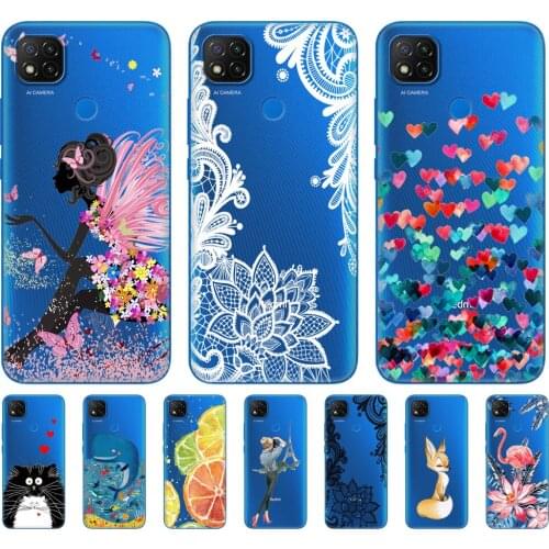 For xiaomi redmi 9C Case Soft TPU Silicon Phone Back Cover For redmi 9C Case 6.53 inch etui bumper fundas coque Animal