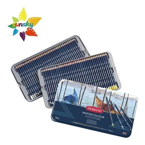 Derwent Colored Pencils, WaterColour, Water Color Pencils, Drawing, Art, Metal Tin, 72 Count(32889), color blending and layering