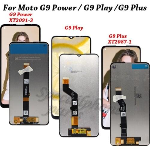 For Motorola Moto G9 Play LCD Screen Display Touch Digitizer Assembly For Moto G9 Plus XT2087-1 / G9 Power XT2091-3 XT2091-4 LCD