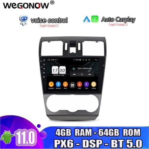 DSP IPS 9" 2DIN Android10 4GB 64GB ROM Car DVD Player GPS Map RDS Radio wifi Bluetooth 4.2 For Subaru Forester 2013 2014 2015