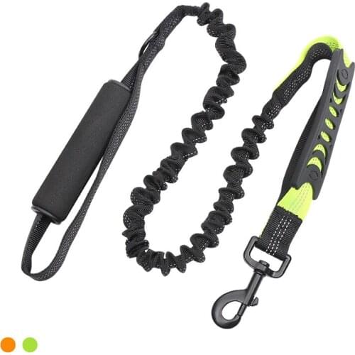 Double Handle Hand Guards Pet Leash Reflective Anti Car Accident Dog Rope Flexible Nylon Large Medium Small Dogs Outdoor Walking