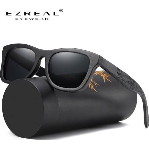 EZREAL Wood Sunglasses Men Brand Designer Polarized Driving Bamboo Sunglasses Wooden Glasses Frames Oculos De Sol Feminino
