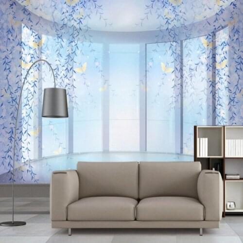 Drop Shipping Custom Photo Wallpaper Romantic Purple Dream 3D Background Wall TV Living Room Decorative Custom Wallpaper Murals