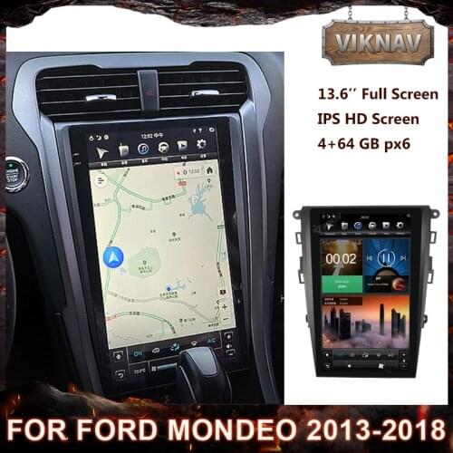 Android System Head Unit Car Radio For Ford Mondeo 2013-2018 Multimedia DVD Player Auto stereo Tesla 64GB Carplay Tape Recorder