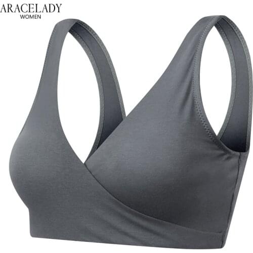 Cotton Wire Free Maternity Bra Tops Breastfeeding Front Open Comfort Pregnant Feeding Nursing Bras soutien gorge allaitement BC